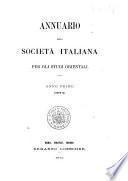 Annuario della Societa italiana per gli studi orientali