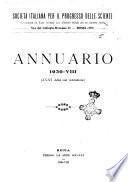 Annuario della Societa italiana per il progresso delle scienze