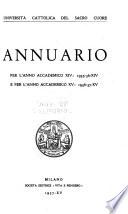 Annuario della Università cattolica del Sacro Cuore