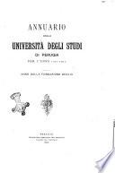 Annuario della Universita degli studi di Perugia