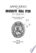 Annuario della Universita degli studi di Urbino