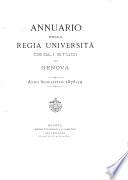 Annuario della Università di Genova