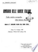 Annuario delle banche italiane guida statistico monografica della industria bancaria