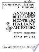 Annuario delle Camere di Commercio italiane all'estero commercio estero e turismo