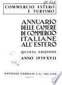 Annuario delle Camere di Commercio italiane all'estero commercio estero e turismo