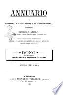 Annuario di dottrina di legislazione e di giurisprudenza