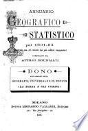 Annuario geografico-statistico pel ... illustrato con ... ritratti dei più celebri viaggiatori
