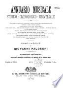 Annuario Musicale Storico-Cronologico-Universale