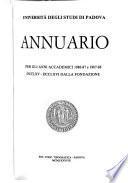 Annuario per l'anno accademico ... dalla fondazione