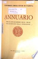 Annuario per l'anno accademico ... dalla fondazione