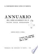 Annuario per l'anno accademico...