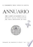 Annuario per l'anno accademico...