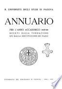Annuario per l'anno accademico...