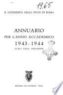 Annuario per l'anno accademico ...