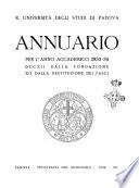 Annuario per l'anno accademico...