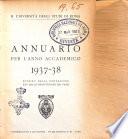 Annuario per l'anno accademico ...