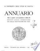 Annuario per l'anno accademico...