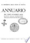 Annuario per l'anno accademico...