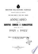 Annuario per le industrie chimiche e farmaceutiche