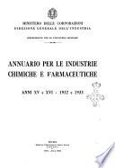Annuario per le industrie chimiche e farmaceutiche