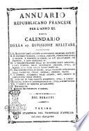 Annuario repubblicano francese ... ossia calendario della 27. Divisione militare