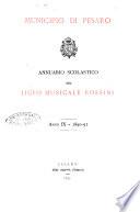 Annuario scolastico del Liceo musicale Rossini