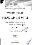 Annuario ufficiale delle corse ad ostacoli e corse piane per cavalli da caccia