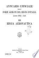 Annuario ufficiale delle forze armate del Regno d'Italia. 3, Regia aeronautica