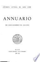 Annuario - Università cattolica del Sacro Cuore