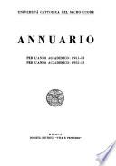 Annuario - Università cattolica del Sacro Cuore