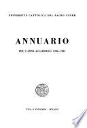 Annuario - Università cattolica del Sacro Cuore