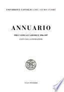 Annuario - Università cattolica del Sacro Cuore