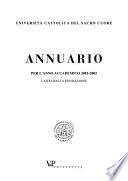 Annuario - Università cattolica del Sacro Cuore