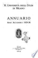 Annuario. Università degli studi di Milano
