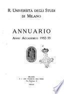 Annuario. Università degli studi di Milano