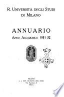 Annuario. Università degli studi di Milano