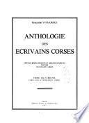 Anthologie des écrivains corses: Ecrivains d'expression corse