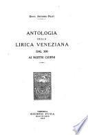 Antologia della lirica veneziana dal 500 ai nostri giorni