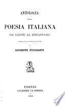 Antologia della poesia italiana da Dante al Metastasio