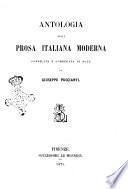 Antologia della prosa italiana moderna compilata e corredata di note da Giuseppe Puccianti