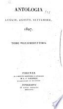Antologia; giornale di scienze, lettere e arti