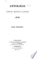 Antologia; giornale di scienze, lettere e arti