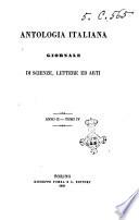 Antologia italiana giornale di scienze, lettere ed arti