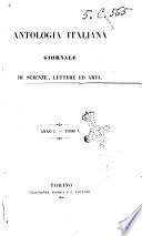 Antologia italiana giornale di scienze, lettere ed arti