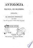 Antologia poetica, ed oratoria compilata da Giovanni Borgogelli di Fano ... Volume primo [-decimo]