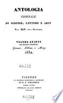 Antologia. Vol 1-48. Indice