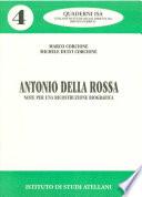 Antonio Della Rossa. Note per una ricostruzione biografica