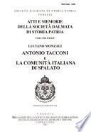 Antonio Tacconi e la comunità italiana di Spalato