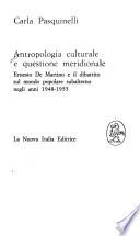 Antropologia culturale e questione meridionale