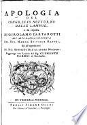 Apologia Del congresso notturno delle lammie